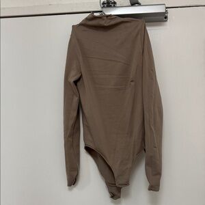 skims Brown Long Sleeve Bodysuit